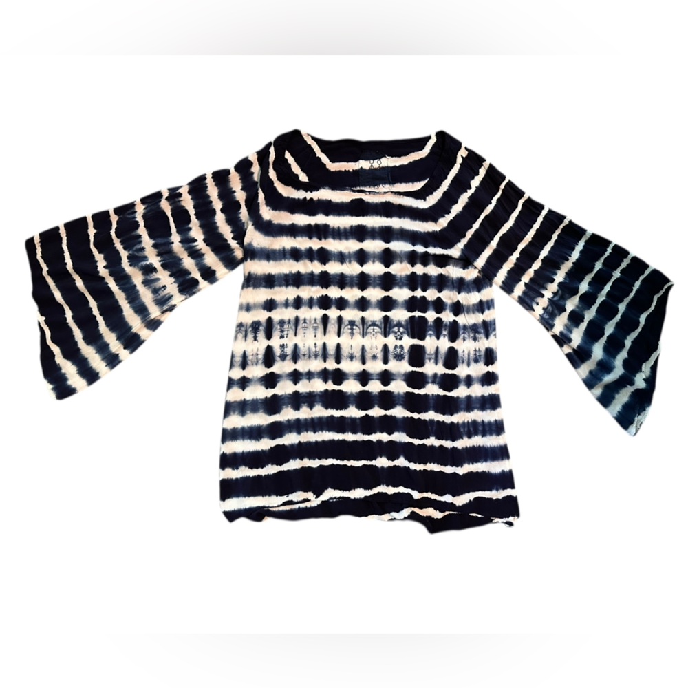 Johnny Was Pete & Greta Baillon Tunic Tie Dye Flare Sleeves Oversized Sz S Long